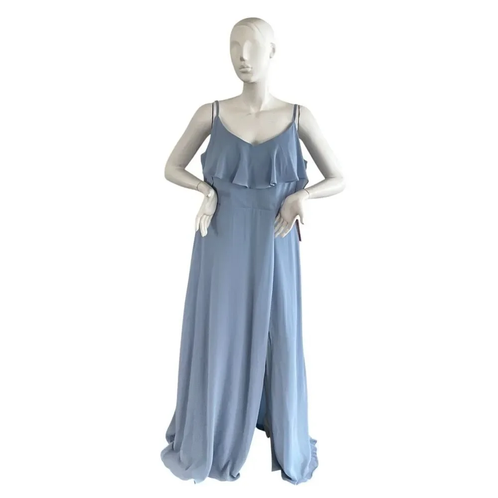 Birdy Grey Bridesmaid Convertible Maxi Dress With Slit 1X